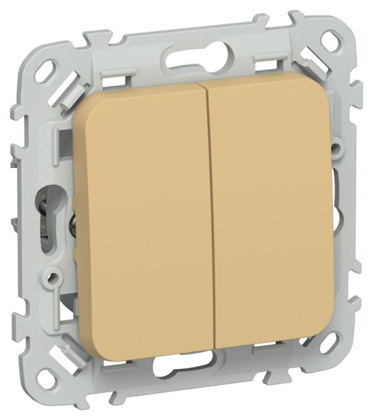 Выключатель 2-кл. СП FLITE ВС12-1-0-ФлШм 10А механизм шамуа IEK FI-V20-0-10-1-K89