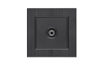 Розетка TV проходная Karea LINE STAR дым. металлик Makel 86050007