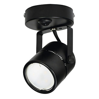 Светильник декоративный DLC-S612 GU10/B BLACK Sotto GU10 накладной без лампы выкл. на корпусе метал. черн. Fametto UL-00009420