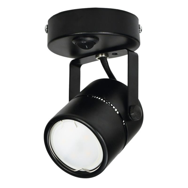 Светильник декоративный DLC-S612 GU10/B BLACK Sotto GU10 накладной без лампы выкл. на корпусе метал. черн. Fametto UL-00009420