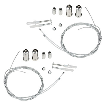 Комплект крепления для подвесного монтажа накладных светильников UFL-H04 SILVER 200 POLYBAG четыре тросика с креплениями длиной 2м Uniel UL-00013446