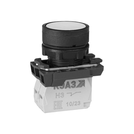 Кнопка КМЕ4111м-белый-1но+1нз-цилиндр-IP40 КЭАЗ 274150