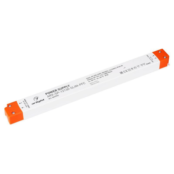 Блок питания ARV-SP-12130-SLIM-PFC (12В 11А 130Вт) IP20 пластик Arlight 047992