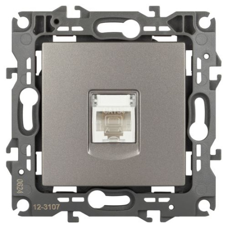 Розетка информационная Эра12 12-3107-16 RJ45 титан Эра Б0065716