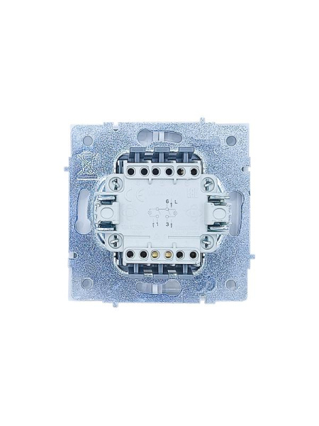 Выключатель 2-кл. 1п СП ZIMA 10А IP20 с индикацией безвинтов. зажим механизм бел. LEZARD 704-0288-112QC