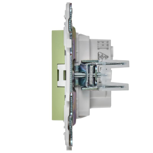 Розетка SKANDY 10А без заземл. защ. шторки SK-R01G мятный IEK SK-R13-10-K06