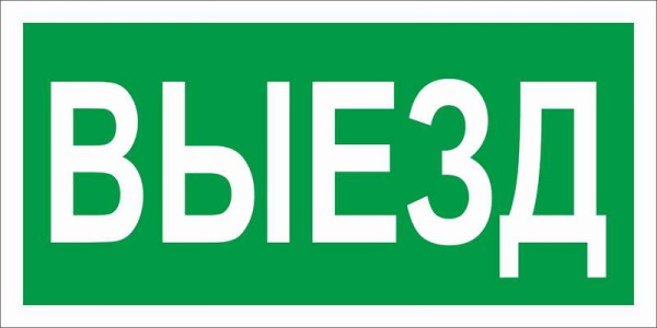 Пиктограмма "Выезд" ПЭУ 017 130х260 СТ 2501002820