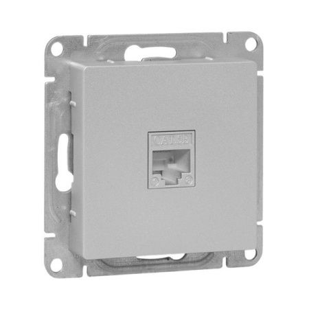 Розетка RJ45 (кат.6) алюм. Эпика EKF UP1-SOA-RJ45-6