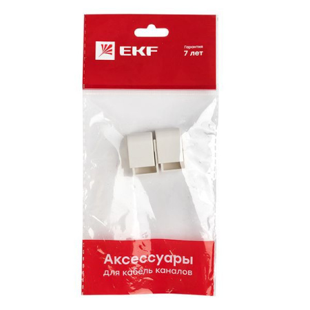 Заглушка 15х10 бел. Plast PROxima (уп.4шт) EKF ecw-15-10x4