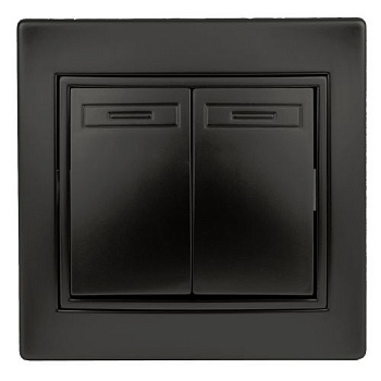 Переключатель 2-кл. СП Plano 1-107-05 10А 250В IP20 антрацит Intro Б0053810