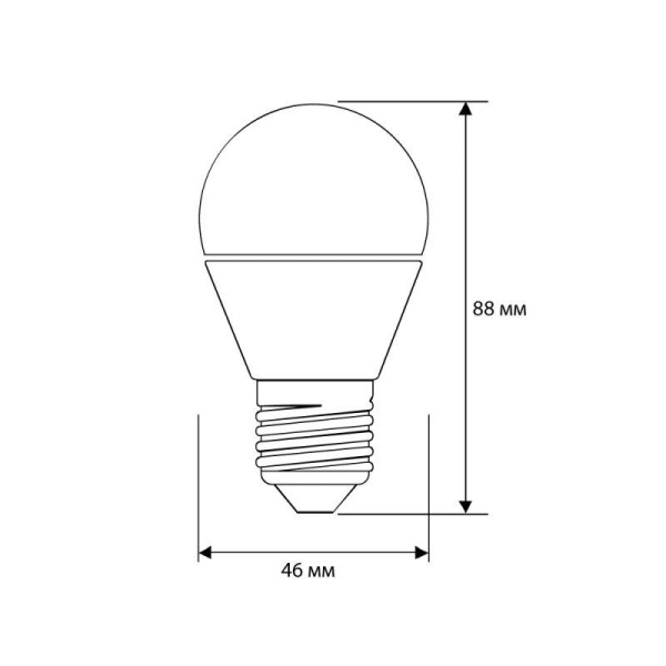 Лампа светодиодная LED8-G45/865/E27 8Вт шар матовая 6500К холод. бел. E27 220В Camelion 13373