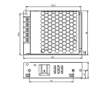 Драйвер для светодиодной ленты DONE POWER T70 DL-50W-V24-EXC 50Вт 24В IP20 98х82х30мм VARTON