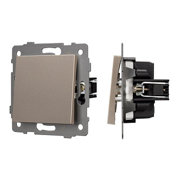 Выключатель непроходной 1-кл. SWT-MK01-PL-GD-V 10А 250В механизм Arlight 049870