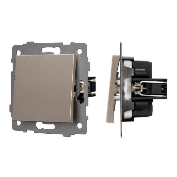 Выключатель непроходной 1-кл. SWT-MK01-PL-GD-V 10А 250В механизм Arlight 049870