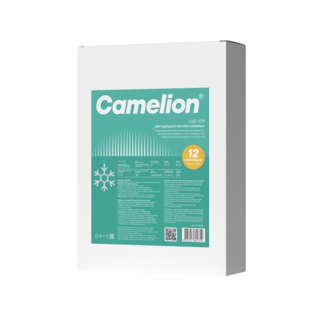 Фигурка светодиодная "Снежинка" LGB-009 на подвесе с присоской Camelion 16143
