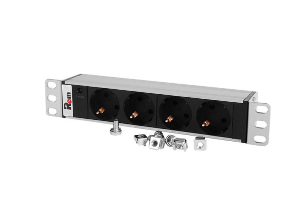 Блок распределения питания R-10-4S-I-220-Z 4хSchuko C14 10А базов. горизонт. Rem 1462220