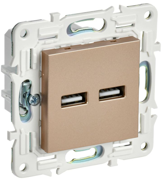 Розетка USB A+A 3.1А SKANDY SK-R15Sa песочн. IEK SK-U21-D31-K98