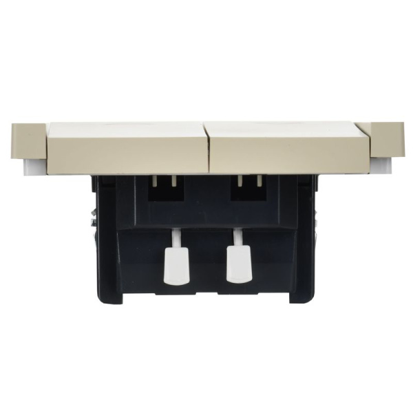 Выключатель жалюзи СП FORTE&PIANO 10А FP411 ваниль IEK FP-V15-0-10-1-K10