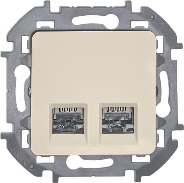 Розетка компьютерная 2-м Inspiria RJ45 кат.5E UTP сл. кость IEK 673836
