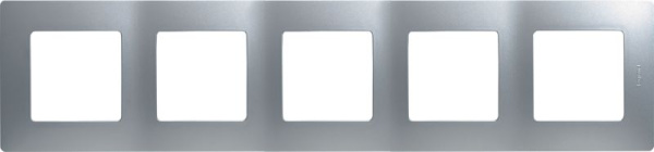 Рамка 5-м СП Etika IP20 алюм. IEK 672555