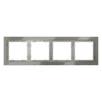 Рамка 4-м S70 стеклян. шелк Voltum VLS110404