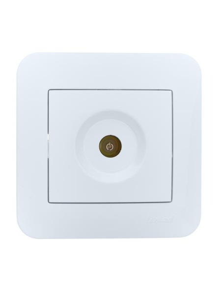Розетка телевизионная проходная TV СП ASTI IP20 в сборе бел. LEZARD 7081-0202-129