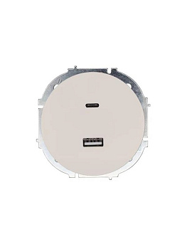Розетка 1-м СП OSEN TC+ USB разъем механизм сл. кость LEZARD 743-9088-192TC