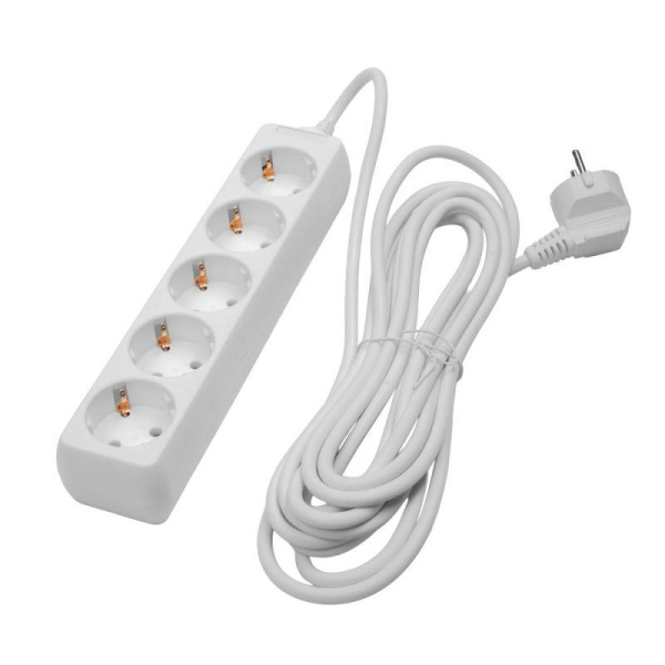 Удлинитель 5х5м с заземл. 10А IP20 S 5х5-Z 2.2кВт Volsten 9320