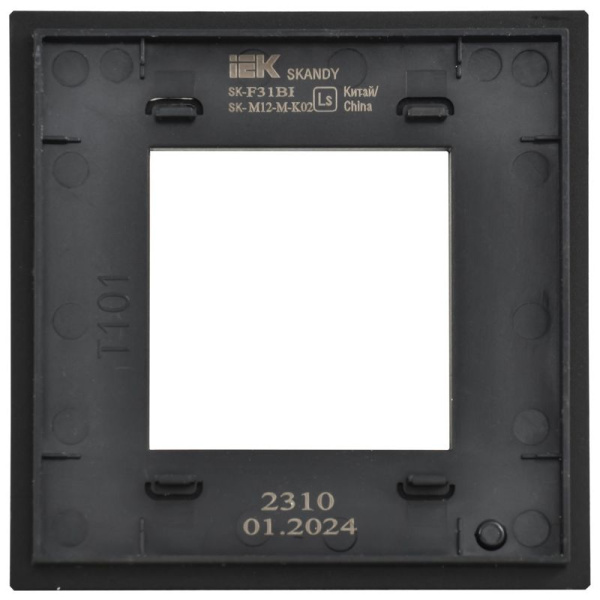 Рамка 1-м SKANDY SK-F31Bl металл черн. IEK SK-M12-M-K02