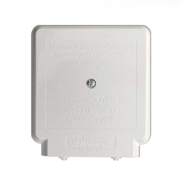Коробка клеммная 5х6кв.мм 380В 40А IP44 монтажн. для плит Universal 5317