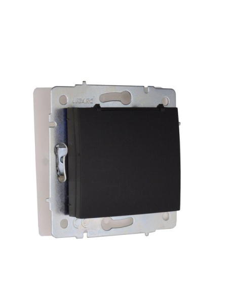 Розетка 1-м СП KARINA 16А IP44 с заземл. с крышкой ПБТ механизм черн. LEZARD 707-4288-123BIPCH