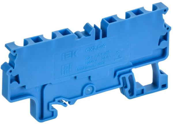 Клемма пружинная CX2.5-4 BU 2.5кв.мм четырехконтактная син. ARMAFIX IEK AF-CT40-00-4-K07-002