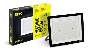 Прожектор светодиодный СДО 06-200 6500К IP65 черн. IEK LPDO601-200-65-K02