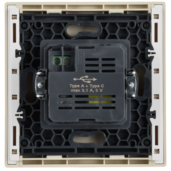 Розетка USB A+C 3.1А FORTE&PIANO FP450 ваниль IEK FP-U22-D31-K10