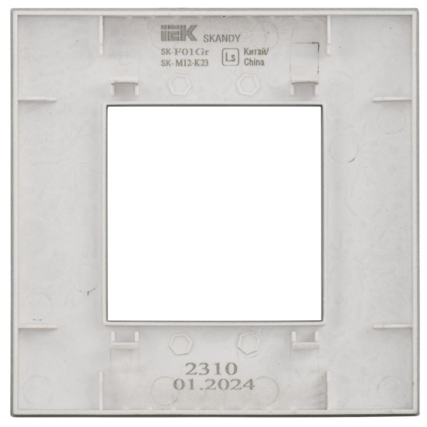 Рамка 1-м SKANDY SK-F01S серебр. IEK SK-M12-K23