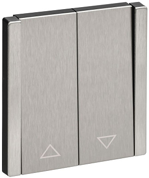 Выключатель жалюзи СП FORTE&PIANO FP711M 10А IP20 никель IEK FP-V15-0-10-1-M-K50