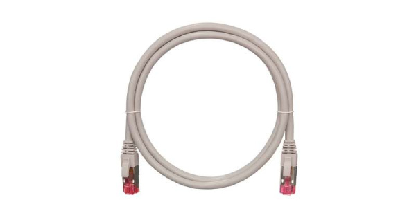 Патч-корд S/FTP 4 пары кат.6a (класс Ea) 500МГц 2хRJ45/8P8C BC (чистая медь) 26AWG (7х0.165мм) LSZH нг(А)-HFLTx сер. 3м NIKOMAX NMC-PC4SA55B-030-C-GY