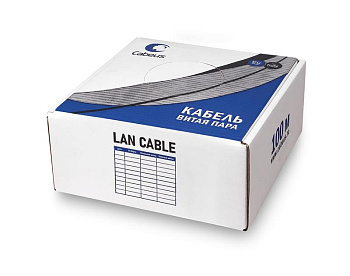 Кабель витая пара UTP (U/UTP) кат.6 4 пары 23 AWG ОЖ PVC нг(А)-LS сер. (уп.100м) Cabeus 7178c-5