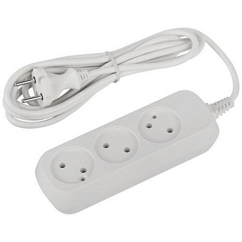 Удлинитель 3х3м без заземл. 10А IP20 GREEN LINE UDL-10-330 ПВС 2х0.75 Эра Б0065072