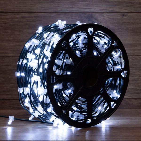 Гирлянда светодиодная "LED ClipLight" шаг 15см 665LED бел. 80Вт 12В IP65 эффект мерцания flashing бел. (уп.100м) Neon-Night 325-145