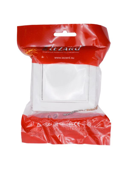 Розетка 1-м СП MIRA 16А IP44 с заземл. с крышкой ПБТ бел. LEZARD 701-0202-123BIPCH