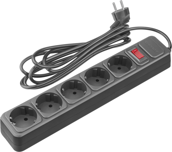 Фильтр сетевой 5х3м 10А IP20 90 836 OSP-1-05-300-ESC-3х0.75-BL черн. ОНЛАЙТ 90836