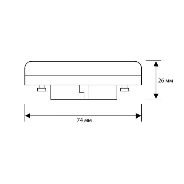 Лампа светодиодная LED6-GX53/845/GX53 6Вт таблетка матовая 4500К бел. GX53 220В Camelion 13543