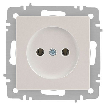 Розетка 1-м СП Accent 6-201-06 16А IP20 250В 2P перламутр. Intro Б0063667