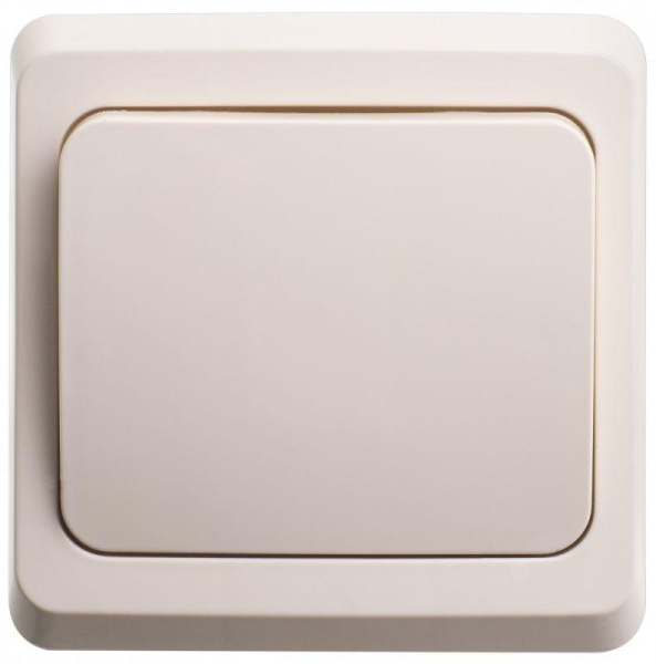 Переключатель проходной 1-кл. СП Этюд 10А IP20 крем. SE BC10-004K
