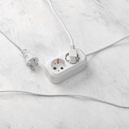 Удлинитель 2х3м с заземл. 3х0.75 бел. PROCONNECT 13-4203