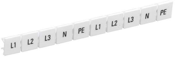 Маркеры для КПИ-10кв.мм с символами "L1; L2; L3; N; PE" IEK YZN11M-010-K00-A