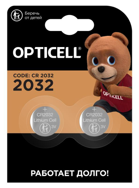Элемент питания литиевый CR2032 (блист. 2шт) Specialty Opticell 5060002/6060002