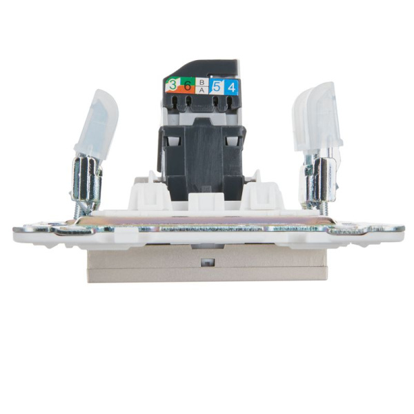 Розетка компьютерная RJ45 кат.5E SKANDY SK-K01Sh шампань IEK SK-K10-1-K37