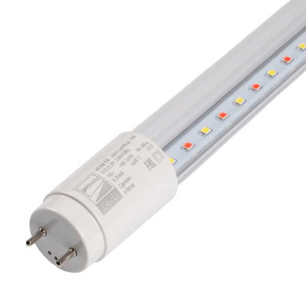 Лампа светодиодная PLED T8-600 Food Meat 9Вт линейная G13 230В/50Гц Cl/PL для подсветки мясных продуктов JazzWay 5006461